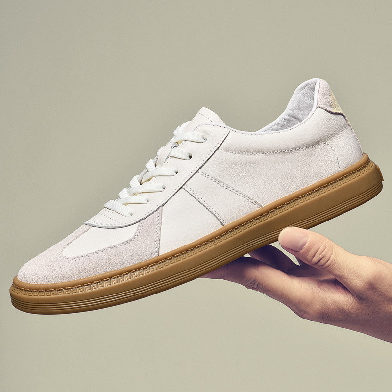 Men's Casual Shoes Made Of Top-Grain Cowhide With A Soft Sole And Rubber Outsole